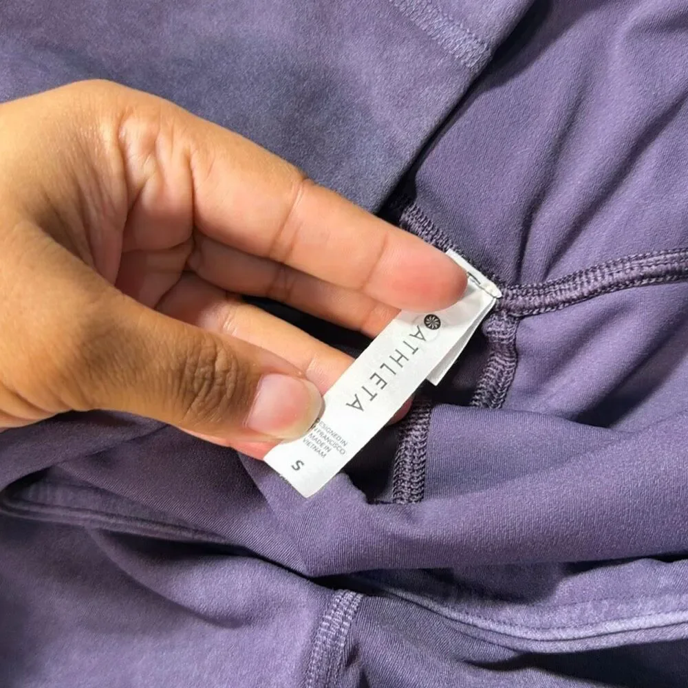Athleta Women’s Small Purple High Rise 7/8 Leggings Hidden Waist Pocket #1600